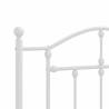 Metal Bed Frame with Headboard - White 100x200 cm | HipoMarket