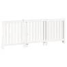 Stylish White Radiator Cover - Solid Pine Wood 210x21x85 cm