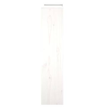 Stylish White Radiator Cover - Solid Pine Wood 210x21x85 cm