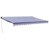 Retractable Awning Blue & White 4x3m - Durable & Stylish