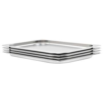 Stainless Steel Gastronorm Containers - 4 pcs GN 1/1 20mm