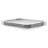 Gastronorm Containers 4 pcs GN 1/1 20 mm Stainless Steel Size 530 x 325 x 20 mm 