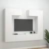 6 Piece TV Cabinet Set White Engineered Wood Colour white Quantity in Package 6 Width 100 cm 