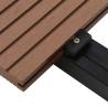 WPC Solid Decking Boards 30m² - Light Brown with Accessories