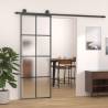 Sliding Door Aluminium and ESG Glass 76x205 cm Black Colour black Size 76 x 205 cm Quantity in Package 1 Model frosted 