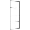 Sliding Door Aluminium & ESG Glass 76x205 cm Black | HipoMarket