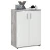 FMD Chest Cabinet with 2 Doors - White & Grey | Hipomarket