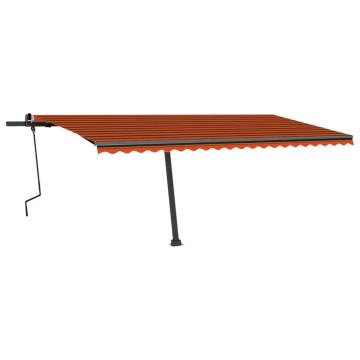 Freestanding Manual Retractable Awning 500x350 cm - Orange/Brown