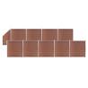 WPC Fence Set 9 Square + 1 Slanted 1657x186 cm Brown Colour brown Quantity in Package 1 Model 9 sections + 1 slanted section 