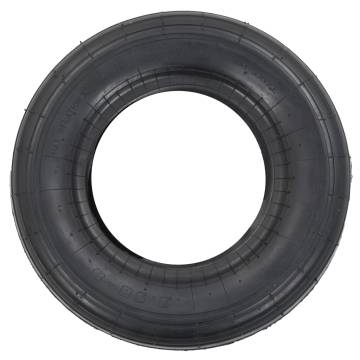 4 Piece Wheelbarrow Tire and Inner Tube Set - Heavy Duty 3.50-8