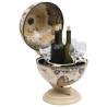 Elegant Tabletop Globe Bar Wine Stand - Eucalyptus Wood