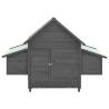 Chicken Coop Grey & White - 152x96x110 cm Solid Firwood