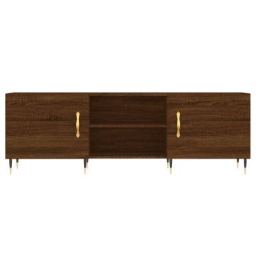 Stylish Brown Oak TV Cabinet - 150x30x50 cm Engineered Wood