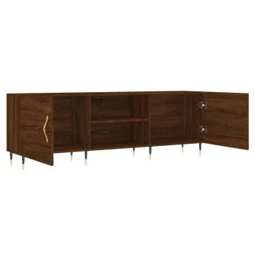 Stylish Brown Oak TV Cabinet - 150x30x50 cm Engineered Wood