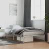 Metal Bed Frame with Headboard White 107x203 cm Colour white Size 107 x 203 cm Model with headboard 