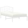 White Metal Bed Frame with Headboard - 107x203 cm