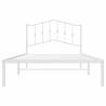 White Metal Bed Frame with Headboard - 107x203 cm