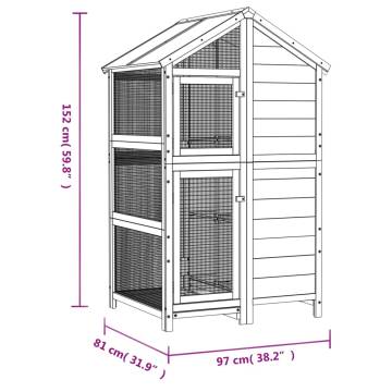 Bird House Mocha - Solid Wood Pine | 97x81x152 cm | HipoMarket