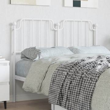 Stylish White Metal Headboard 120 cm for Your Bedroom