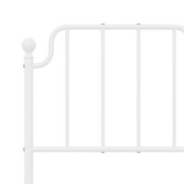 Stylish White Metal Headboard 120 cm for Your Bedroom