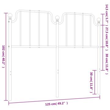 Stylish White Metal Headboard 120 cm for Your Bedroom