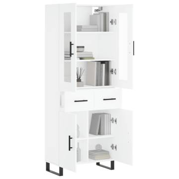 Elegant Highboard White 69.5x34x180 cm - Stylish Storage Solution