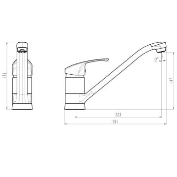 SCHÜTTE TASSONI Low Pressure Chrome Sink Mixer | Hipomarket