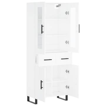 Elegant Highboard White 69.5x34x180 cm - Stylish Storage Solution