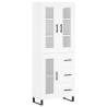 Stylish Highboard White 69.5x34x180 cm | Hipomarket UK