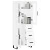 Stylish Highboard White 69.5x34x180 cm | Hipomarket UK