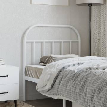 Stylish Metal Headboard White 80 cm - Durable & Sturdy Design