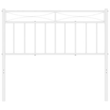 White Metal Headboard 107 cm - Stylish & Sturdy Design