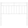 White Metal Headboard 107 cm - Stylish & Sturdy Design