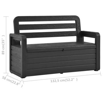 Garden Storage Bench 132.5 cm - Stylish & Functional