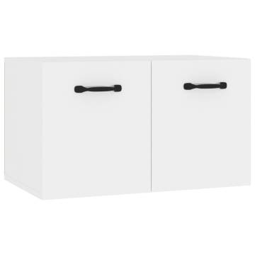 High Gloss White Wall Cabinet - Stylish Storage Solution