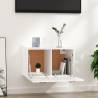 High Gloss White Wall Cabinet - Stylish Storage Solution