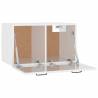 High Gloss White Wall Cabinet - Stylish Storage Solution