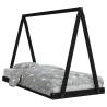 Kids Bed Frame Black 90x200 cm - Solid Pine for Adventure