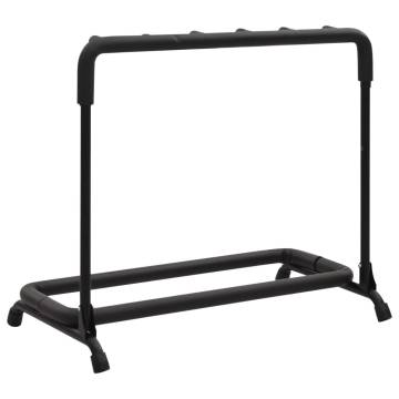 Folding Guitar Stand - 5 Sections, Black, Steel - Hipomarket