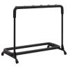 Folding Guitar Stand - 5 Sections, Black, Steel - Hipomarket