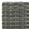 Garden Bar Stools with Cushions - 2 pcs Grey Poly Rattan