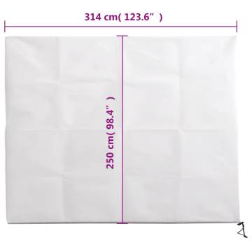 10 Pcs Plant Fleece Covers with Zip - 3.14x2.5m