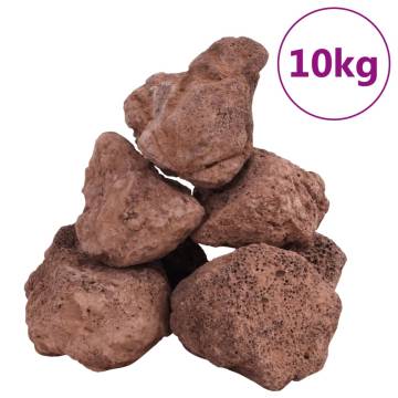 Volcanic Rocks 10 kg Red for Fish Tanks & Aquariums