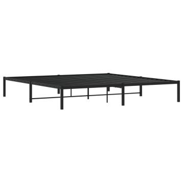 Elegant Black Metal Bed Frame - 193x203 cm | HipoMarket