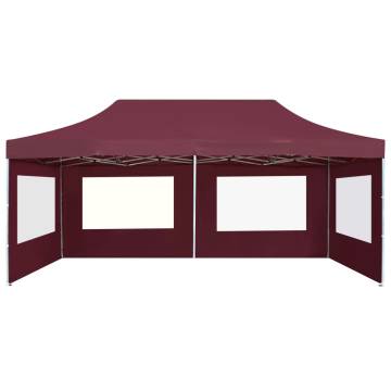 Professional Folding Party Tent 6x3m - Wine Red