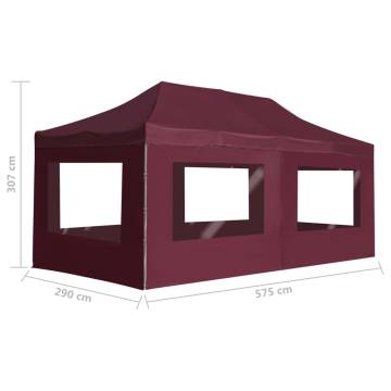 Professional Folding Party Tent 6x3m - Wine Red