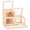 Hamster Cage 81x40x60 cm - Solid Wood Fir - Hipomarket