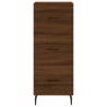 Modern Brown Oak Sideboard – Durable Engineered Wood, 34.5x34x90 cm