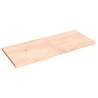 Wall Shelf - Untreated Solid Oak Wood - 140x60x(2-4) cm