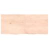 Wall Shelf - Untreated Solid Oak Wood - 140x60x(2-4) cm